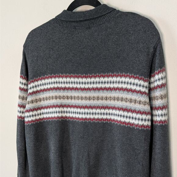 Eddie Bauer Collectibles Gray Chevron Button Up Angora Knit Sweater Size 2X - Picture 6 of 10